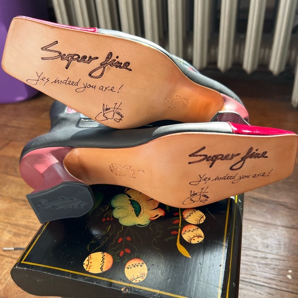 John Fluevog Black and Red Heels - Picture 8 of 9